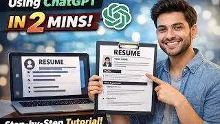 Create Professional Resume Using AI in 2 Minutes | Telugu  #telugutech #ai #resume #jobs #freshers 