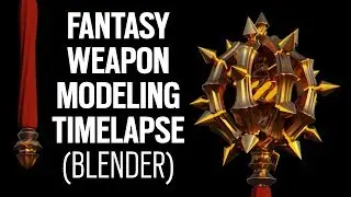 Fantasy Weapon Modeling Timelapse (Blender)