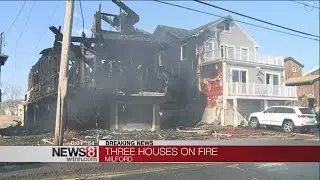 3 houses burn, 2 a total loss in Milford fire