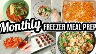 EASY MONTHLY FREEZER MEAL PREP RECIPES COOK WITH ME LARGE FAMILY MEALS WHATS FOR DINNER