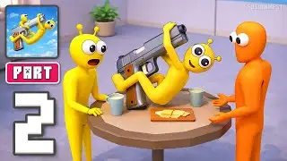 Flip Beat: Ragdoll Gun Shooter - Gameplay Walkthrough Part 2 - Midair Shots Rule (iOS, Android)