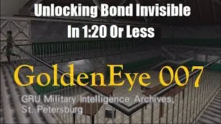 GoldenEye 007 walkthrough: The Archives. (Unlocking Bond Invisible in 1:20 or less)