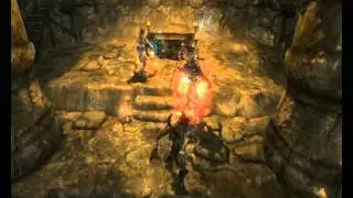 Elder scroll V - Skyrim Vokun fight (mask) - Master difficulty - 9500GT (oc)  Gameplay 5