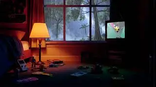Bedroom Rain Sounds with Soft Wind 🌧️ Peaceful Night Sleep Atmosphere