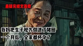 我妈为了生儿子，找村里的大仙买了一个生子秘方。大仙说喝完一个月内必能怀孕。她担心自己喝效果不佳，就拉着我爸一起喝，我爸尝了一口就偷偷地倒在猪圈里。一个月后，全家都怀孕了#小说 #悬疑