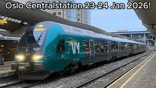 Oslo Centralstation 23-24 Jan 2026! | A Busy Station!