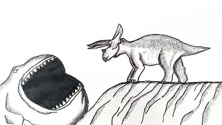 How to Draw Bloop vs Triceratops