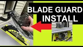 Установка защитного кожуха для пильного диска RYOBI - Пила RYOBI RTS 12, как установить защитный ...