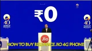 4G PHONE @ RUPEES 0   -HOW TO BUY JIO 4G PHONE