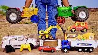 Big Real Tractor-Truck Model Unboxing | HMT, John Deere, JCB Backhoe Loader, racing Car ,