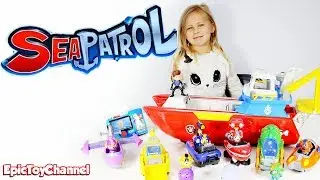 Paw Patrol Nickelodeon Sea Patrol Vehicles And Characters Complete Set Toys Unboxing + Sea Patroller