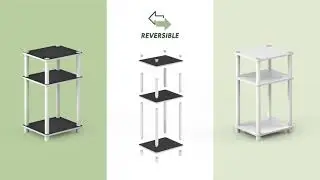 Furinno Just 3 Tier Turn N Tube End Table