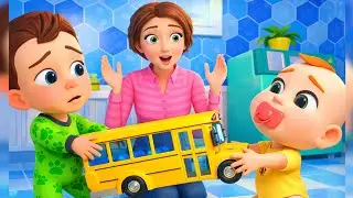Wheels on the bus go round and round song | english rhymes for babies | Play wheels on the bus kids