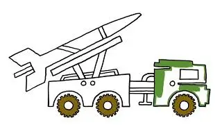 2 Minute Akash Missile launcher drawing | Easy Air defence system Drawing | S400 Drawing