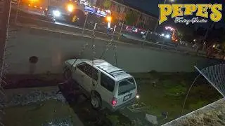 Toyota 4Runner Crashes Through Gate and Lands in Riverbed
