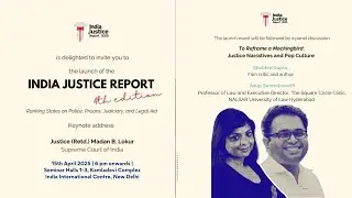 Release of the India Justice Report 2025