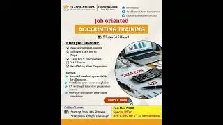 Job Oriented Accounting Training Announcement