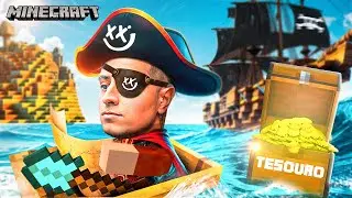 Achei o MAPA e fiz a CA&Ccedil;A AO TESOURO PERDIDO no MINECRAFT! | Gameplay