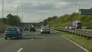 A5 motorway exit cut across