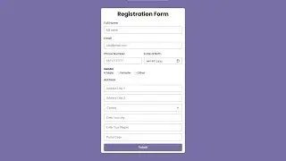 Registration Form in HTML CSS | Tutorials For Beginners