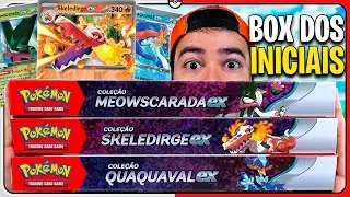 Abri as 3 BOX do SKELEDIRGE, MEOWSCARADA e QUAQUAVAL Ex com Cartas ULTRA RARAS de POKÉMON TCG