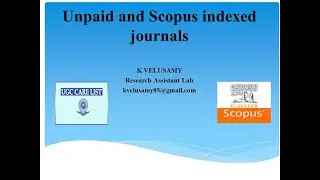 Unpaid || scopus indexed journal || UGC indexed journal