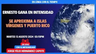 La #tormenta #ernesto se fortalece a medida que se aproxima a #puertorico e #islasvirgenes .