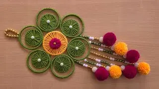 New ! Woolen Flower Wall Hanging using Old Bangles - Home Decor Ideas | Easy Wall Hanging Idea