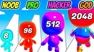 NOOB vs PRO vs HACKER vs GOD - Man Runner 2048