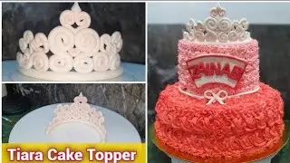 How To Make Princess Tiara Cake Topper Without Mold | DIY Crown Cake Topper Tutorial |Gumpaste Tiara