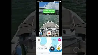 Teste de Velocidade final no caiaque Ark 1290 contra o vento usando um motor Mercury 9.9 hp.