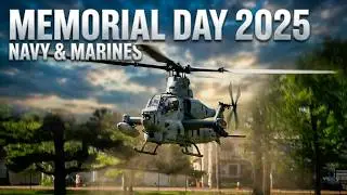 Epic Military Helicopter Landing! 🇺🇸 Navy & Marine Aircraft Touch Down for Memorial Weekend 2025