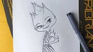 How to draw Ember from Elemental Movie