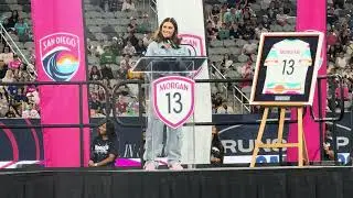 Alex Morgan retirement  Jersey #13 San Diego wave Full ceremony 
