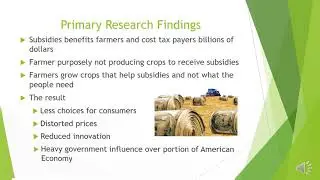 Stop Government Subsidies for Agriculture Farmers Presentation