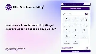How does a Free Accessibility Widget improve website accessibility quickly?