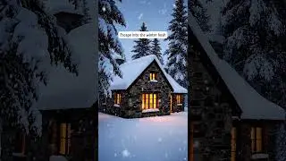 Midnight Snowfall at the Cottage