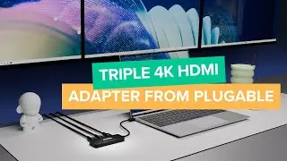 The Triple 4K HDMI adapter from Plugable (USBC-MSTH3)
