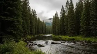 River Flow Through Forest 🌲🌊 Peaceful Soundscape for Sleep and Inner Peace #2012