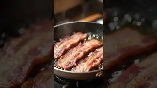 🥓 Bacon crujiente al fuego | Sonido ASMR irresistible #asmrsounds #asmrfood #bacon #exquisite #food