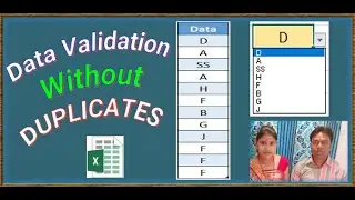 Data Validation Without DUPLICATES | Extract unique items for dynamic data validation drop down list
