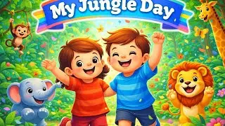 Fun Jungle Adventure Poem for Kids | Animal Rhymes & Happy Jungle Song