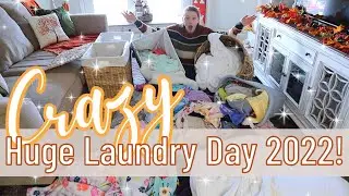 Crazy HUGE Laundry Day 2022! Tackling 9 Loads Of Laundry!