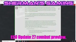 ESO Update 27 combat preview.