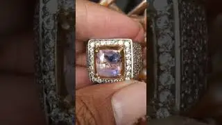 Batu cincin 5.11ct natural antiq bicolor sapphire srilanka - harga nett RP. 6.5jt
