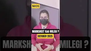 NIOS Marksheet Kab milegi october 2025 ki?