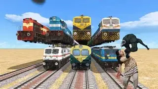 Train vs temple run monster #train #trainsimulator #vfx #trains 