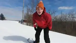 Snow boarding the Perfect North Slopes
