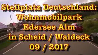 Stellplatz Deutschland: Teil 1: Wohnmobilpark Edersee Alm in Scheid / Waldeck 09 / 2017