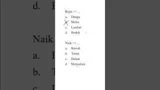 Part 11 Soal Antonim #sinonim #antonim #latihansoal #belajar #soalcpns #lpdp #sbmptn #psikotest #tbs